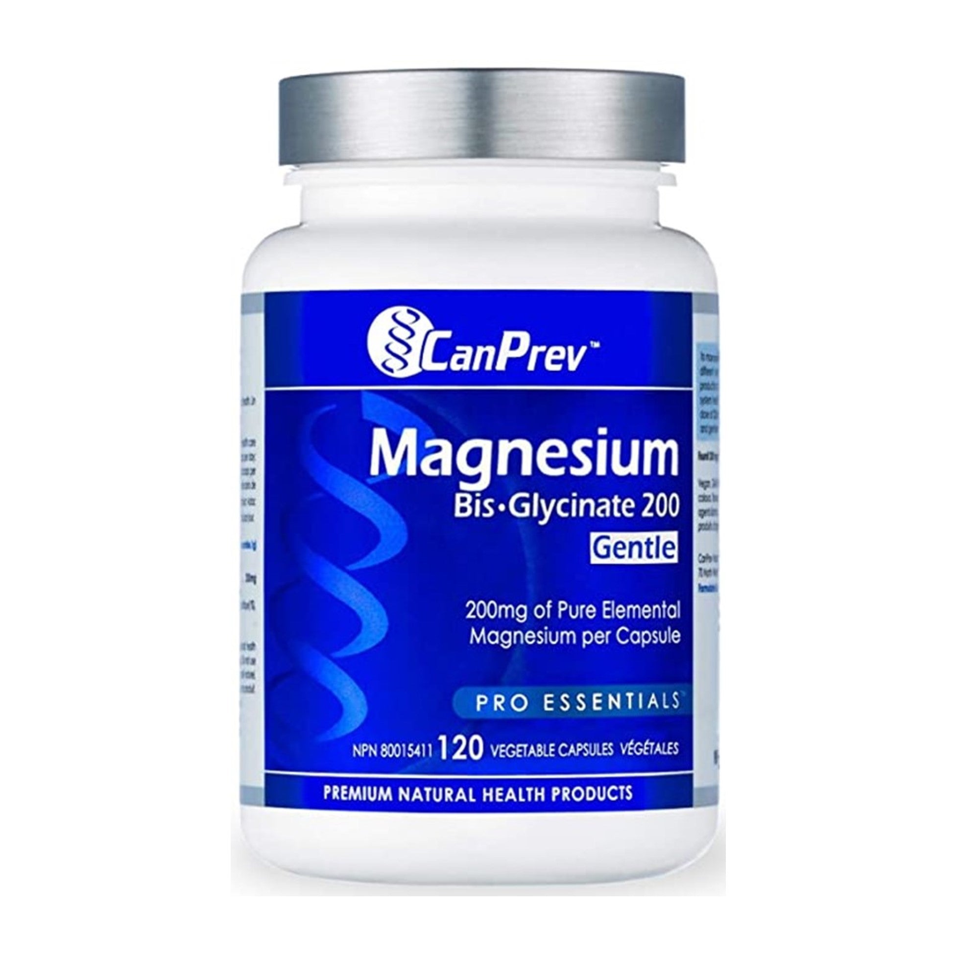 CanPrev Magnesium Bis-Glycinate 200 x120 Vegan Caps.