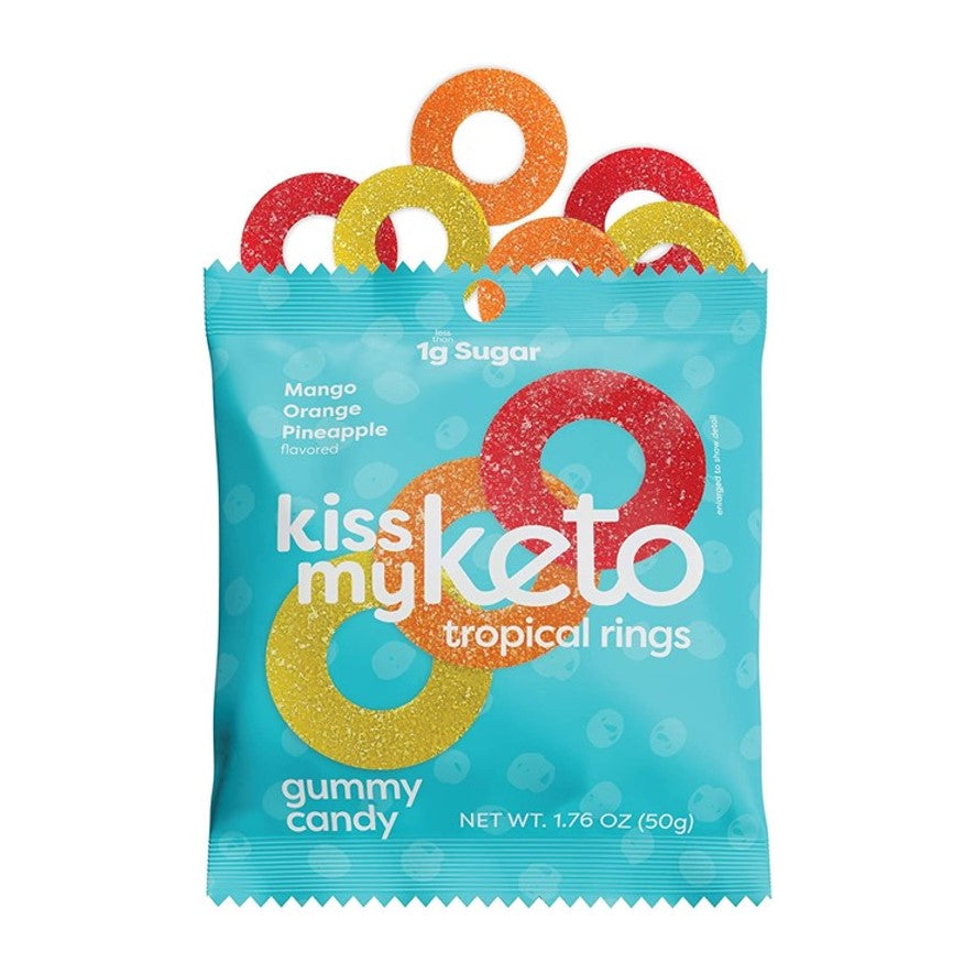 Kiss My Keto Gummies Bagues tropicales 1 sac