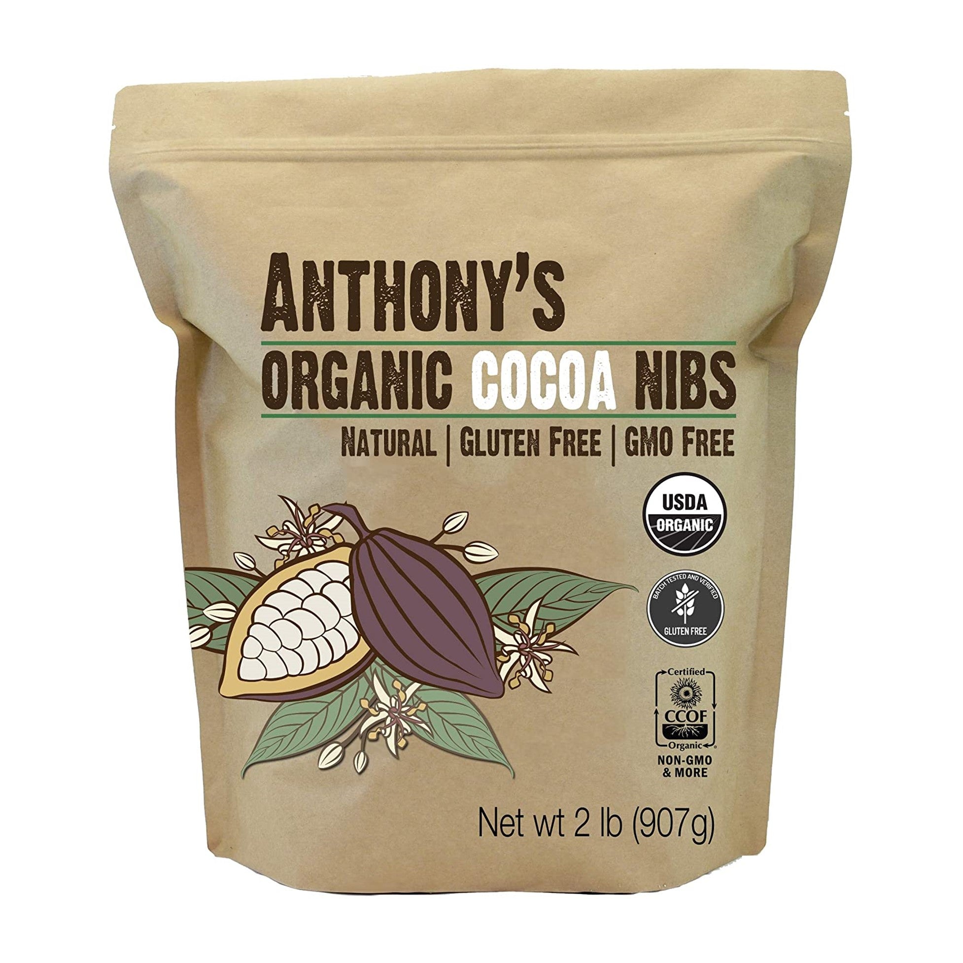 Ingrédients de cacao pur biologique d'Anthony's Goods