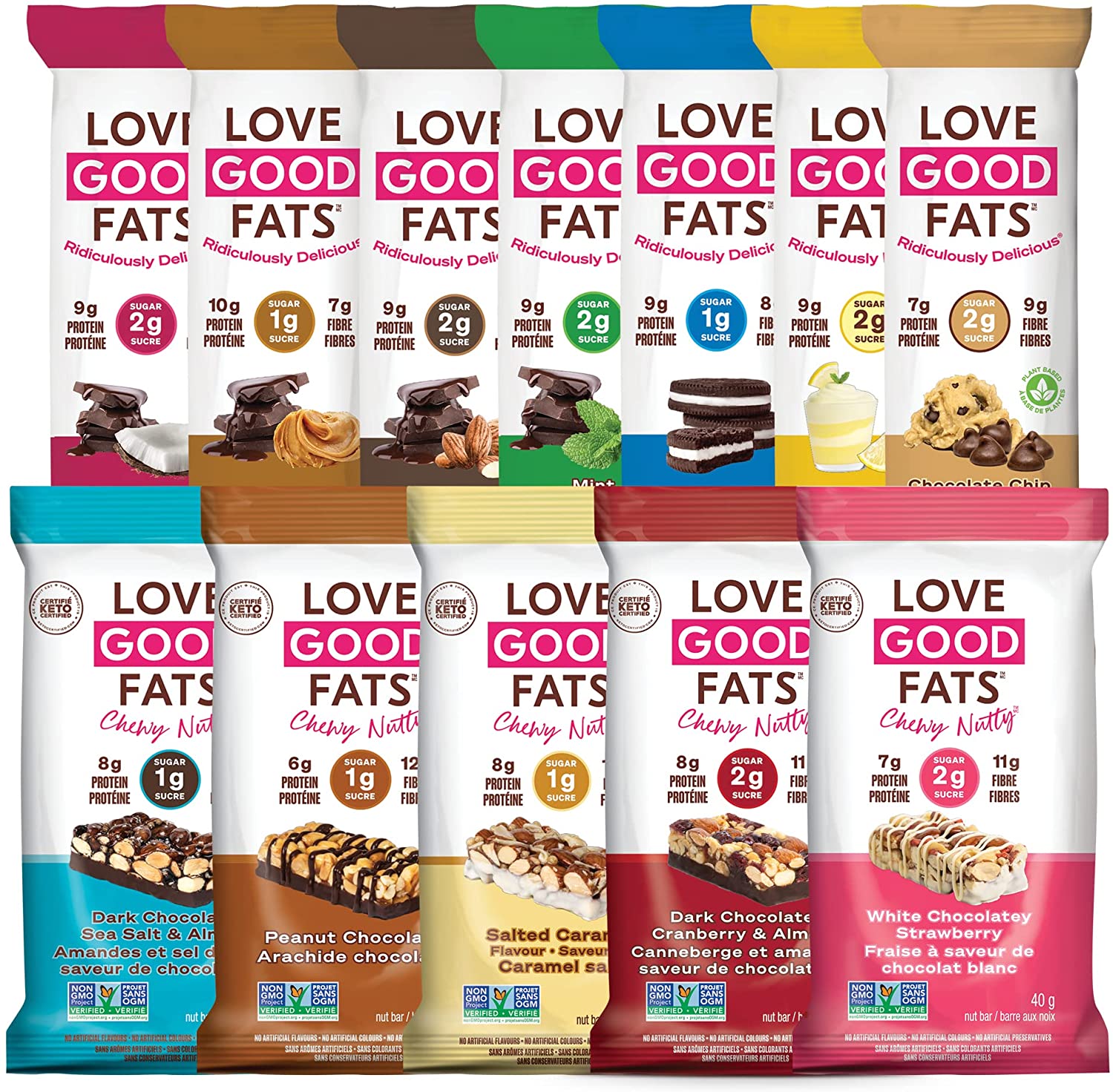 Love Good Fats Variety Pack Keto Bars