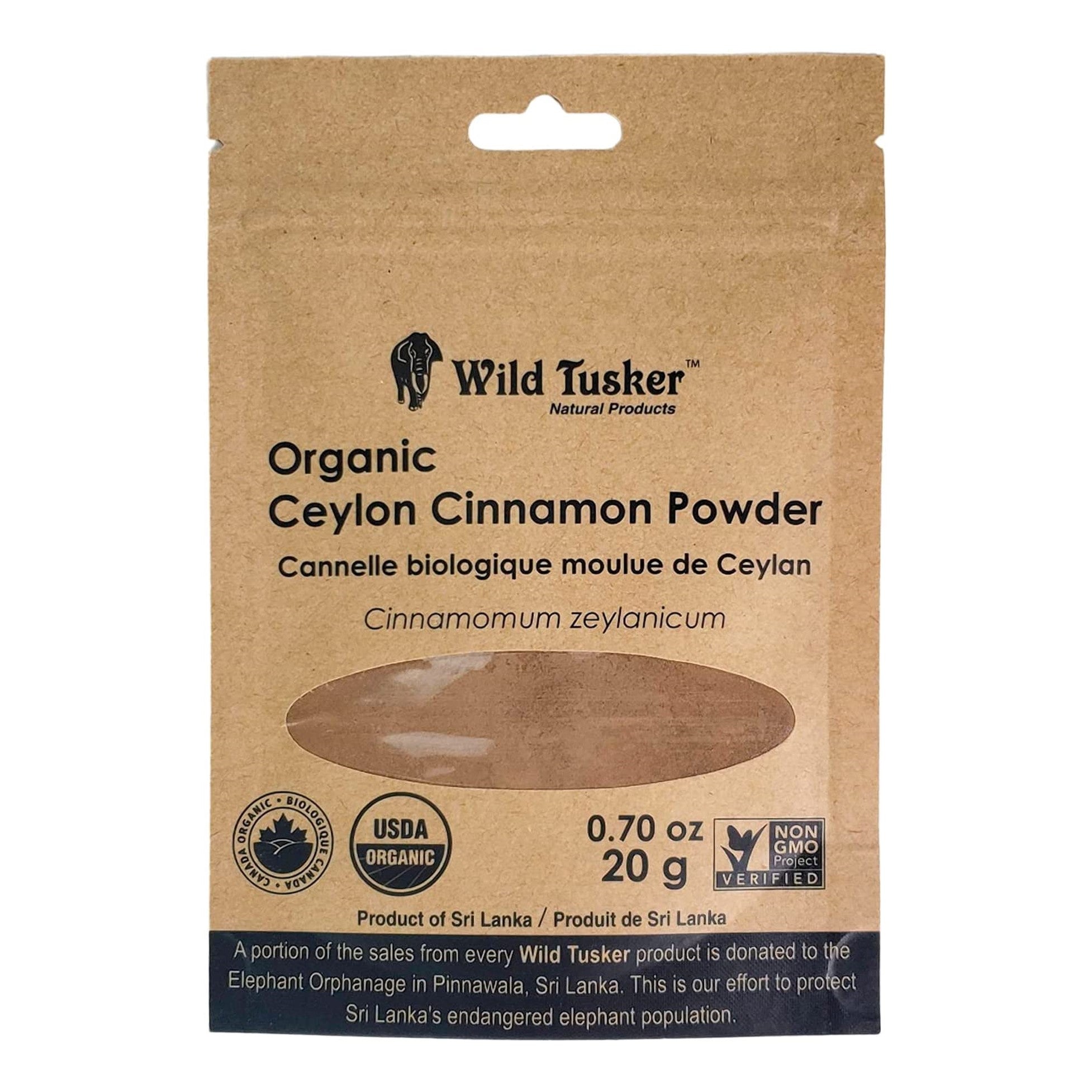 Wild Tusker Organic Ceylon Cinnamon (Small Bags)