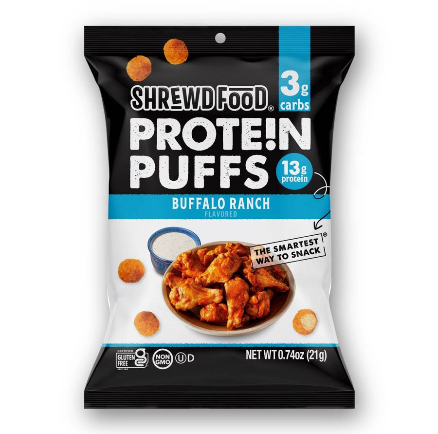Shrewdfood Puff de Proteine Buffalo Ranch Individuel