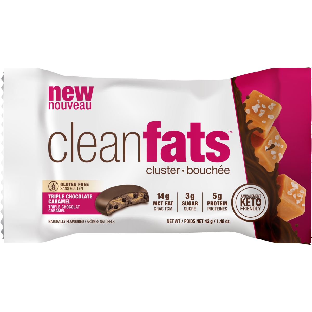 Clean Fats Triple Chocolate and Caramel Single