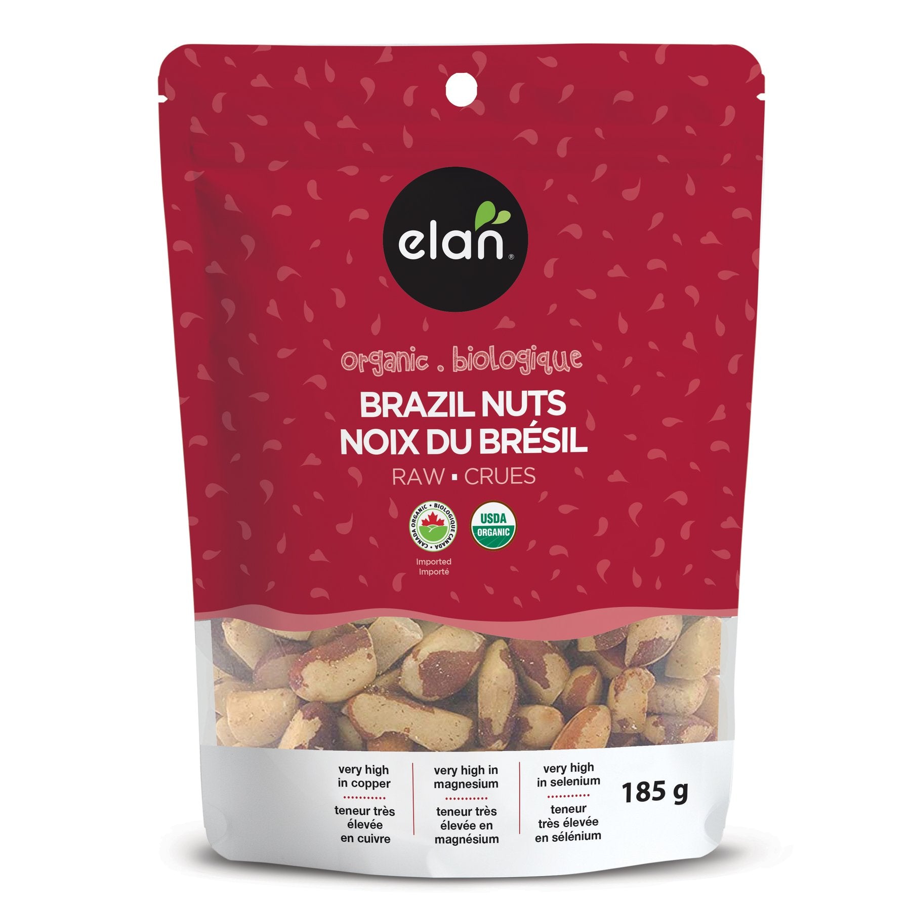 Elan Organic Brazil Nuts Raw 185g