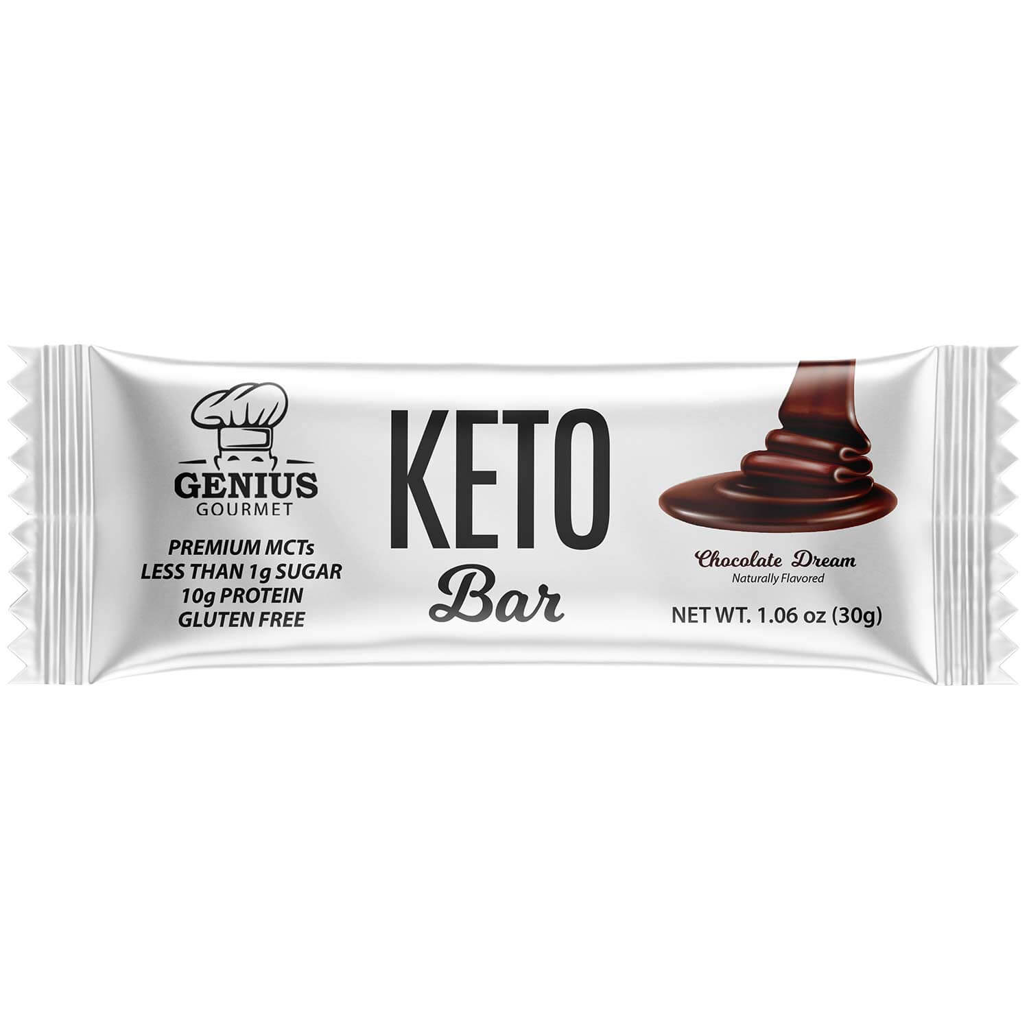 Genius Gourmet Keto Bar Chocolate Single