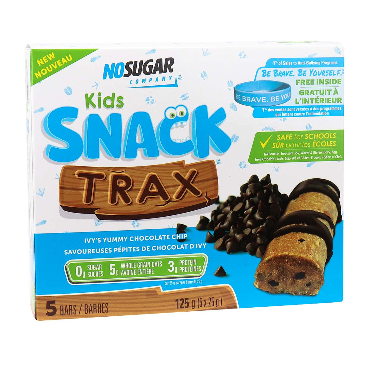 No Sugar Company Snack Trax Chocolate Chip125g